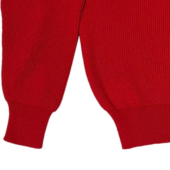 VTG 80’s Rare Navigare Men’s Red Sweater with Grey & White Stripes. XXL - Picture 5 of 8